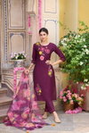 Indo Era 2375 Women Floral Silk Embroidery Kurti With Bottom Dupatta
